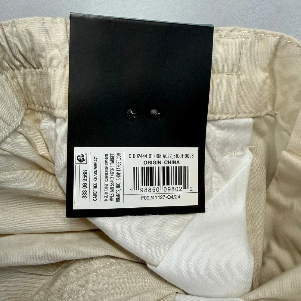 Art Class Girls Khaki Cargo Pants Mid Rise Relaxed Leg Size M 8 Tan New